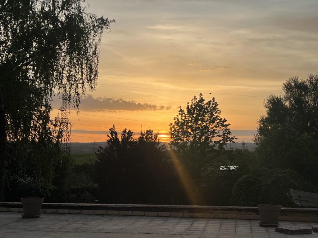 Tramonto suggestivo a Villa Brunella, location per eventi privati vicino Roma